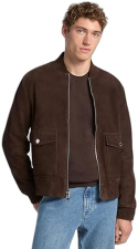 MICHAEL KORS MENS SUEDE BOMBER JACKET STYLISH LIGHTWEIGHT OUTERWEAR FOR MEN