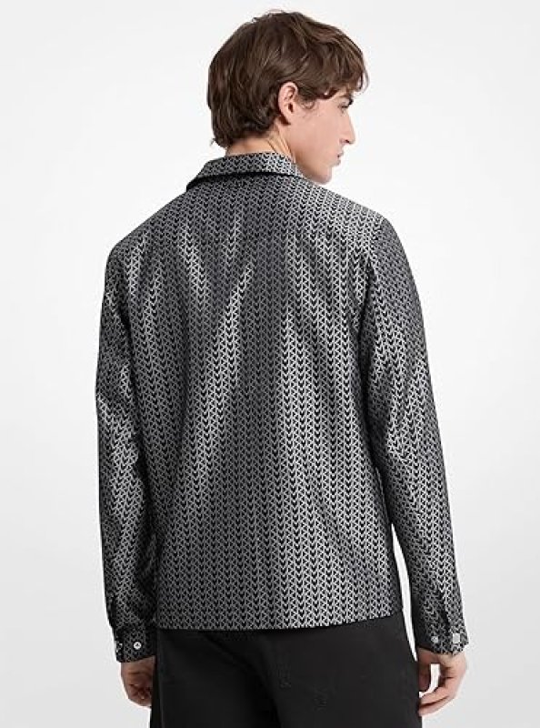 MICHAEL KORS MENS MK2000 ZIP-UP JACKET STYLISH LIGHTWEIGHT OUTERWEAR FOR MEN