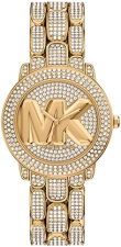 MICHAEL KORS WOMENS PHOEBE GOLD-TONE STAINLESS STEEL WATCH MK7565 THREE-HAND DESIGN