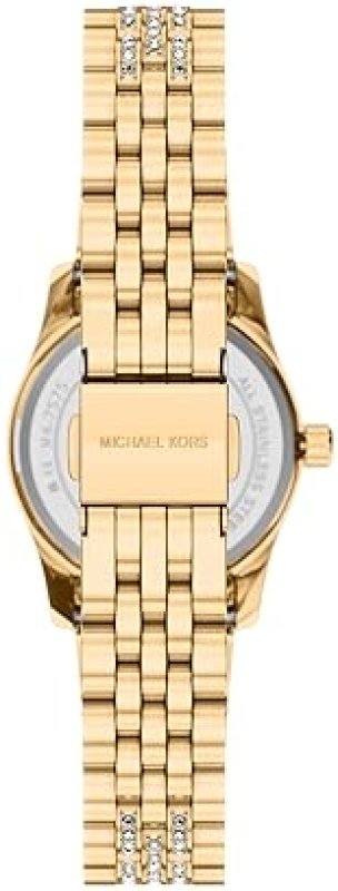 MICHAEL KORS WOMENS LEXINGTON GOLD-TONE STAINLESS STEEL WATCH MK7575 THREE-HAND DESIGN