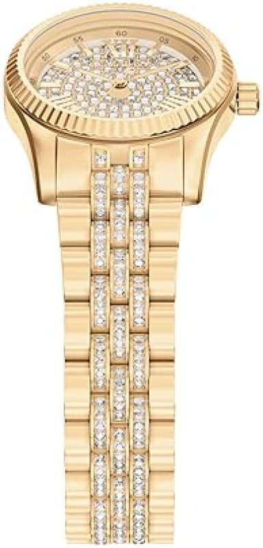 MICHAEL KORS WOMENS LEXINGTON GOLD-TONE STAINLESS STEEL WATCH MK7575 THREE-HAND DESIGN