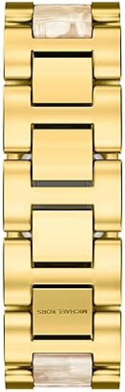 MICHAEL KORS WOMENS DARRINGTON WHITE ACETATE GOLD-TONE STAINLESS STEEL WATCH MK7592