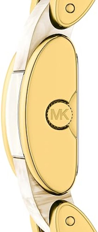 MICHAEL KORS WOMENS DARRINGTON WHITE ACETATE GOLD-TONE STAINLESS STEEL WATCH MK7592