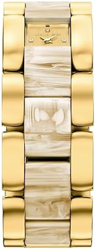 MICHAEL KORS WOMENS DARRINGTON WHITE ACETATE GOLD-TONE STAINLESS STEEL WATCH MK7592