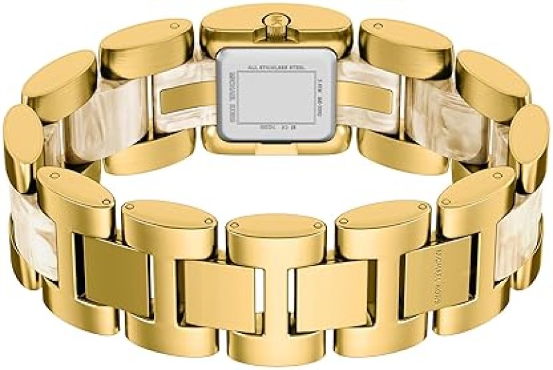 MICHAEL KORS WOMENS DARRINGTON WHITE ACETATE GOLD-TONE STAINLESS STEEL WATCH MK7592