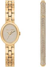 MICHAEL KORS WOMENS MAUDE GOLD-TONE STAINLESS STEEL WATCH BRACELET SET MK7596SET