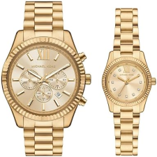 MICHAEL KORS LEXINGTON GOLD-TONE STAINLESS STEEL BRACELET WATCH GIFT SET MK4950SET