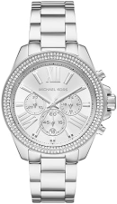 MICHAEL KORS WREN WOMENS STAINLESS STEEL PAVé CRYSTAL WATCH ELEGANT DESIGNER TIMEPIECE