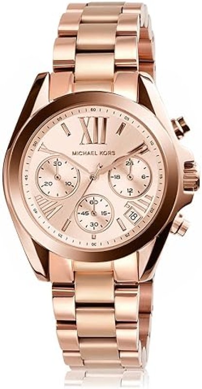 MICHAEL KORS BRADSHAW WOMENS STAINLESS STEEL CHRONOGRAPH WATCH WITH STEEL OR LEATHER BAND