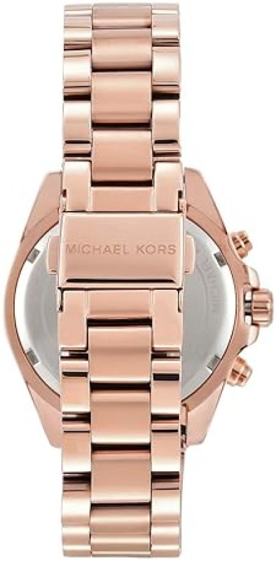 MICHAEL KORS BRADSHAW WOMENS STAINLESS STEEL CHRONOGRAPH WATCH WITH STEEL OR LEATHER BAND