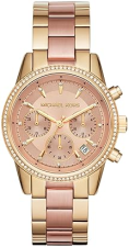 MICHAEL KORS BRYANT WOMENS CHRONOGRAPH WATCH STAINLESS STEEL PAVé CRYSTAL ELEGANT DESIGN
