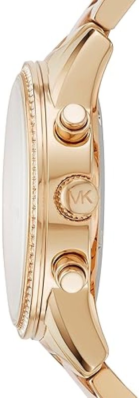 MICHAEL KORS BRYANT WOMENS CHRONOGRAPH WATCH STAINLESS STEEL PAVé CRYSTAL ELEGANT DESIGN