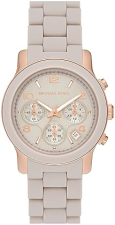 MICHAEL KORS RUNWAY WOMENS STAINLESS STEEL WATCH WITH STEEL, CERAMIC, OR SILICONE BAND