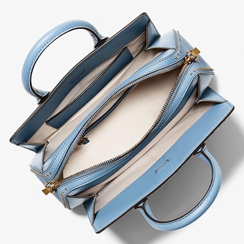 MICHAEL KORS LAILA SMALL SATCHEL FOR WOMEN STYLISH DESIGNER HANDBAG BLUE