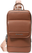 MICHAEL KORS MENS JET SET TOURING SLINGPACK MATTE PEBBLE EMBOSSED LEATHER LUGGAGE BAG