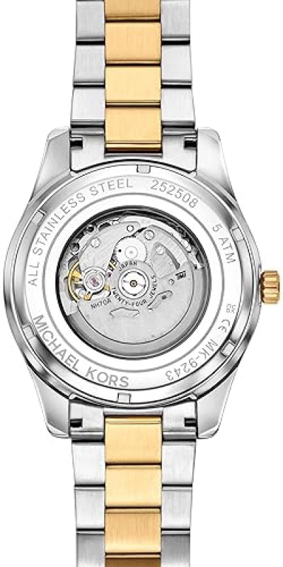 MICHAEL KORS LEXINGTON MENS AUTOMATIC TWO-TONE STAINLESS STEEL WATCH