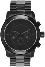 MICHAEL KORS RUNWAY MENS STAINLESS STEEL CHRONOGRAPH WATCH WITH STEEL OR SILICONE BAND