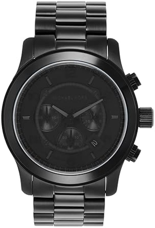MICHAEL KORS RUNWAY MENS STAINLESS STEEL CHRONOGRAPH WATCH WITH STEEL OR SILICONE BAND