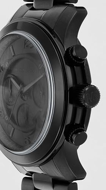 MICHAEL KORS RUNWAY MENS STAINLESS STEEL CHRONOGRAPH WATCH WITH STEEL OR SILICONE BAND
