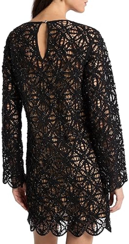 MICHAEL KORS WOMENS CROCHET MINI DRESS STYLISH SUMMER DRESS FOR WOMEN