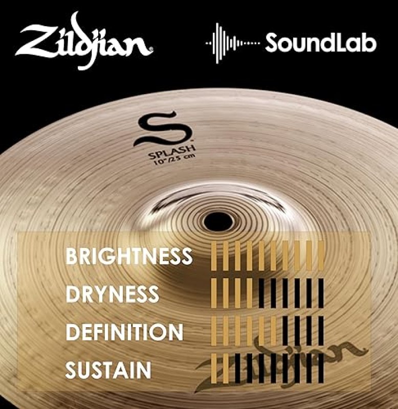 ZILDJIAN 10 INCH S SERIES SPLASH CYMBAL BRIGHT, CRISP SOUND FOR DRUMMERS