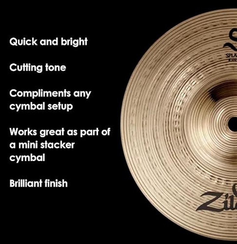 ZILDJIAN 8-INCH S SERIES SPLASH CYMBAL PROFESSIONAL PERCUSSION INSTRUMENT