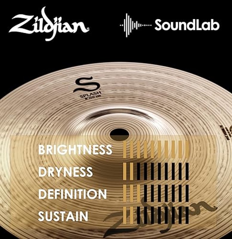 ZILDJIAN 8-INCH S SERIES SPLASH CYMBAL PROFESSIONAL PERCUSSION INSTRUMENT