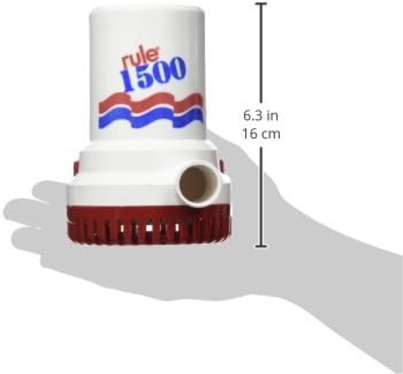 RULE 02 MARINE BILGE PUMP 1500 GPH 12V NON-AUTOMATIC HIGH-PERFORMANCE BOAT PUMP