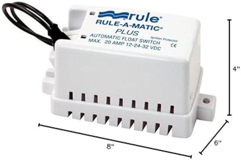 RULE RULE-A-MATIC PLUS FLOAT SWITCH WITH COVERED MOISTURE-TIGHT SEALS FOR RELIABLE USE