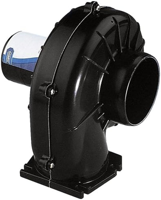 RULE JABSCO 34739 SERIES 3-INCH FLANGE MOUNT BLOWER 150 CFM HIGH-PERFORMANCE MARINE FAN