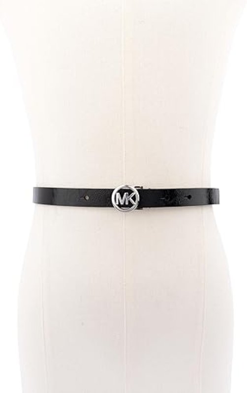 MICHAEL KORS WOMENS 0.75 INCH LOGO SKINNY BELT STYLISH EVERYDAY FASHION ACCESSORY