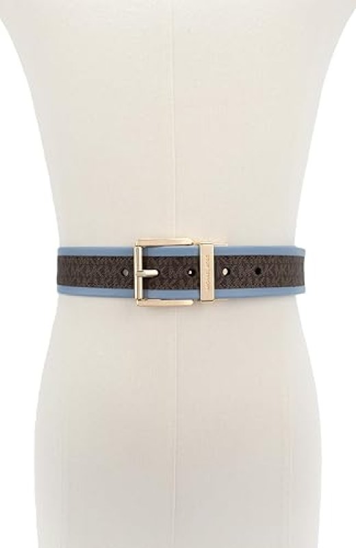 MICHAEL KORS WOMENS 1.5 REVERSIBLE LOGO BELT ADJUSTABLE STYLISH EVERYDAY ACCESSORY