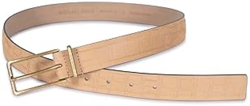 MICHAEL KORS WOMENS 1.2 INCH LEATHER BELT - ADJUSTABLE STYLISH EVERYDAY ACCESSORY