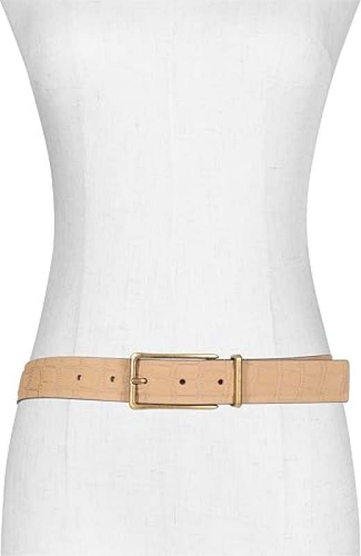 MICHAEL KORS WOMENS 1.2 INCH LEATHER BELT - ADJUSTABLE STYLISH EVERYDAY ACCESSORY