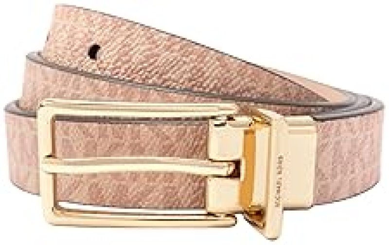 MICHAEL KORS WOMENS 0.78 INCH REVERSIBLE LOGO BELT ADJUSTABLE STYLISH EVERYDAY ACCESSORY