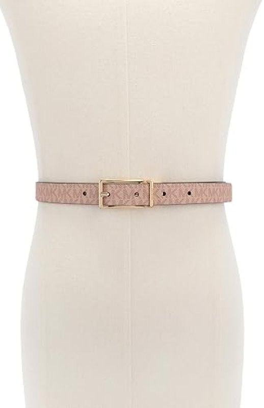 MICHAEL KORS WOMENS 0.78 INCH REVERSIBLE LOGO BELT ADJUSTABLE STYLISH EVERYDAY ACCESSORY