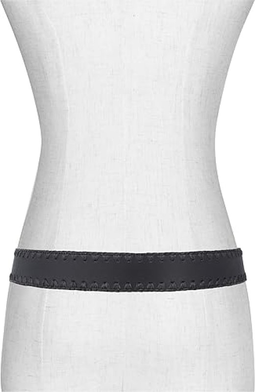 MICHAEL KORS WOMENS 1.2 INCH RAFFIA LEATHER BELT ADJUSTABLE STYLISH EVERYDAY ACCESSORY