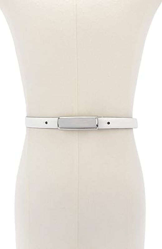 MICHAEL KORS WOMENS 0.7 INCH BUBBLE PLAQUE ADJUSTABLE BELT - STYLISH EVERYDAY ACCESSORY