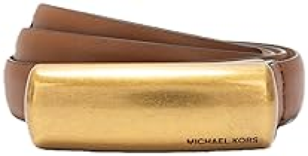 MICHAEL KORS WOMENS 0.7 INCH BUBBLE PLAQUE BELT - ADJUSTABLE STYLISH EVERYDAY ACCESSORY