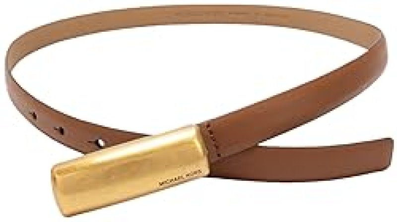 MICHAEL KORS WOMENS 0.7 INCH BUBBLE PLAQUE BELT - ADJUSTABLE STYLISH EVERYDAY ACCESSORY