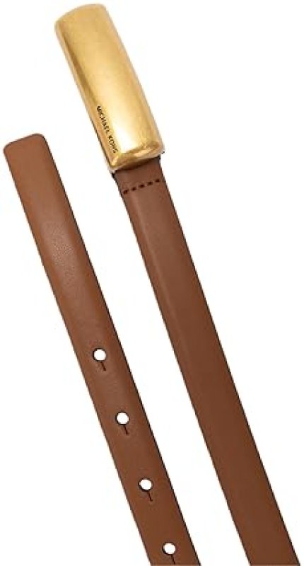 MICHAEL KORS WOMENS 0.7 INCH BUBBLE PLAQUE BELT - ADJUSTABLE STYLISH EVERYDAY ACCESSORY