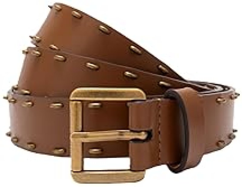 MICHAEL KORS WOMENS 1.1 HALF MOON STUDDED BELT ADJUSTABLE STYLISH NON-REVERSIBLE FIT