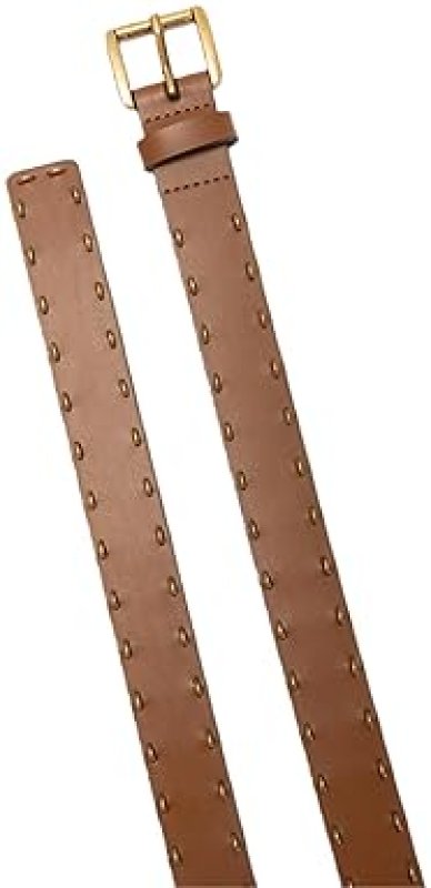MICHAEL KORS WOMENS 1.1 HALF MOON STUDDED BELT ADJUSTABLE STYLISH NON-REVERSIBLE FIT