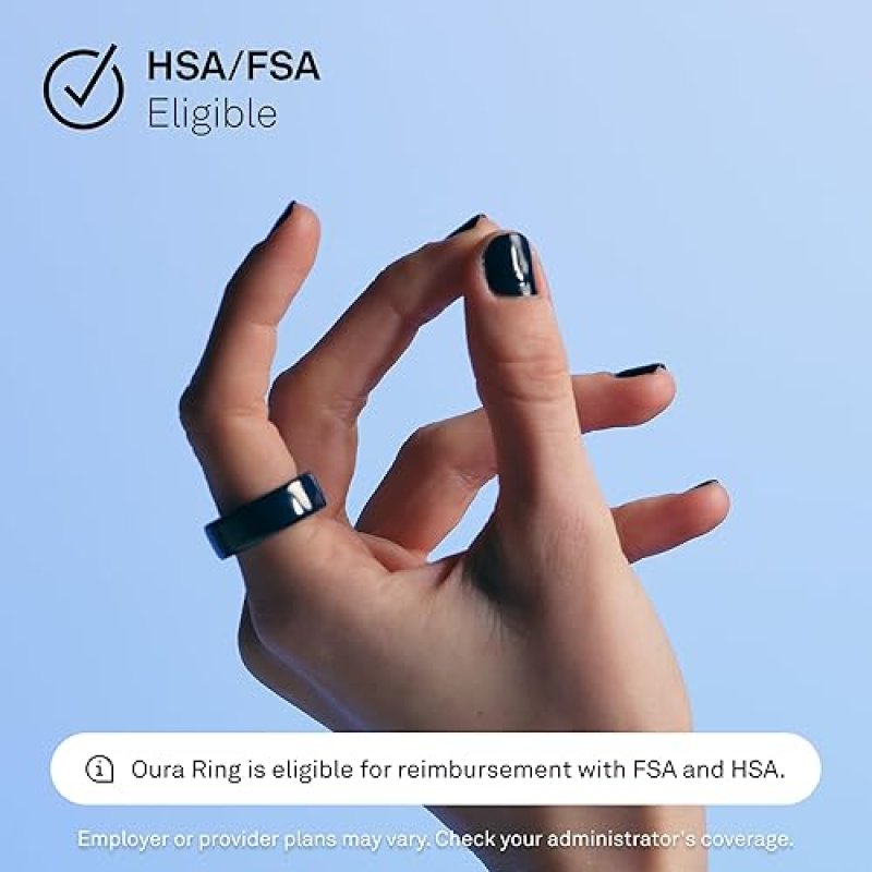 OURA RING 4 CERAMIC MIDNIGHT SIZE 8 SLEEP, ACTIVITY WOMEN S HEALTH TRACKER, 8-DAY BATTERY, ANDROID I