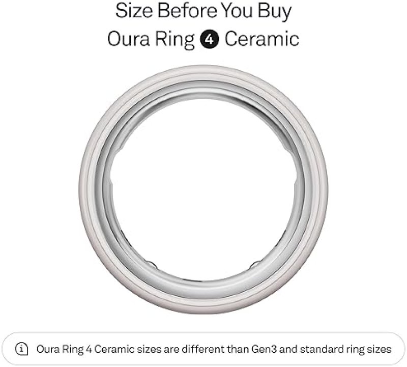 OURA RING 4 CERAMIC CLOUD SIZE 8 SLEEP, ACTIVITY, WOMEN S HEALTH, AI ADVISOR, 8-DAY BATTERY