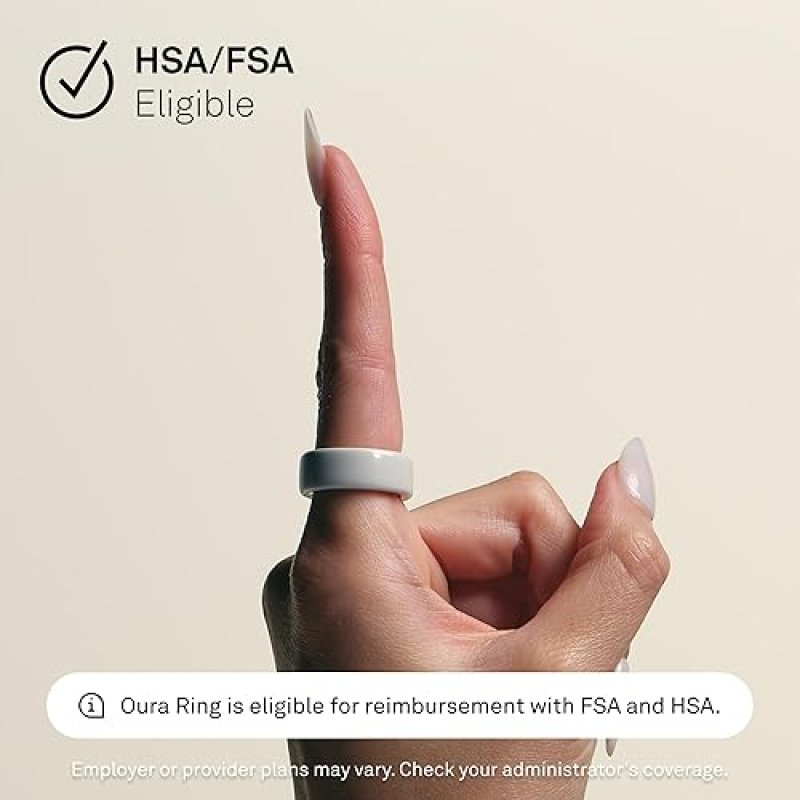 OURA RING 4 CERAMIC CLOUD SIZE 8 SLEEP, ACTIVITY, WOMEN S HEALTH, AI ADVISOR, 8-DAY BATTERY