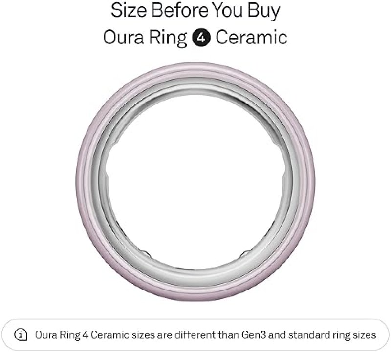 OURA RING 4 CERAMIC PETAL SIZE 8 SLEEP, ACTIVITY, WOMEN S HEALTH, AI, 8-DAY BATTERY, ANDROID IOS