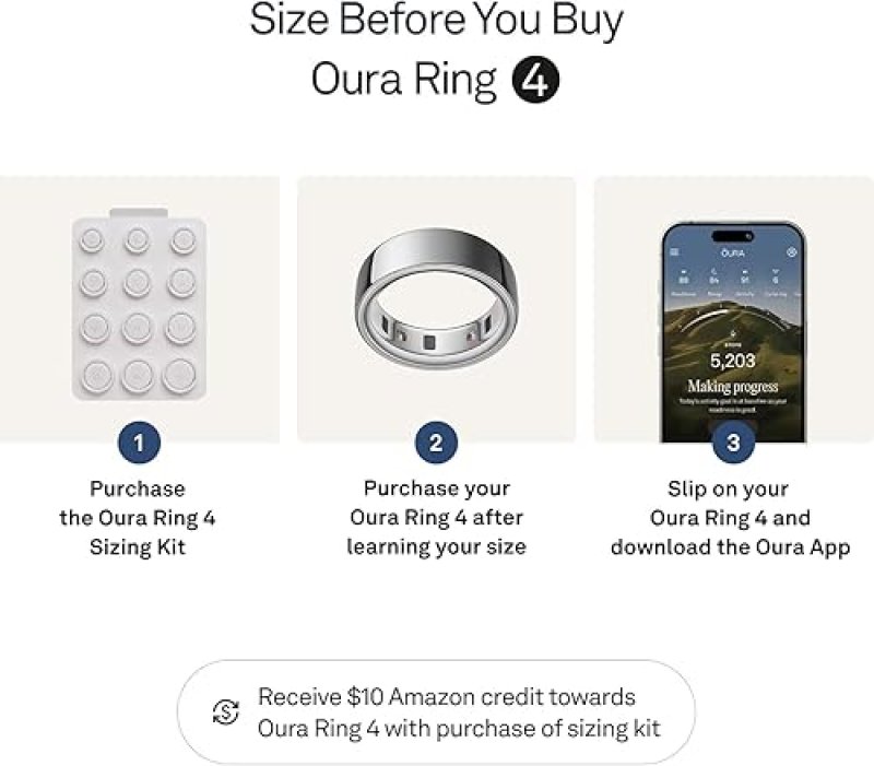 OURA RING 4 SILVER SIZE 8 SLEEP TRACKER, ACTIVITY MONITOR, WOMEN S HEALTH, AI ADVISOR, 8-DAY BATTERY