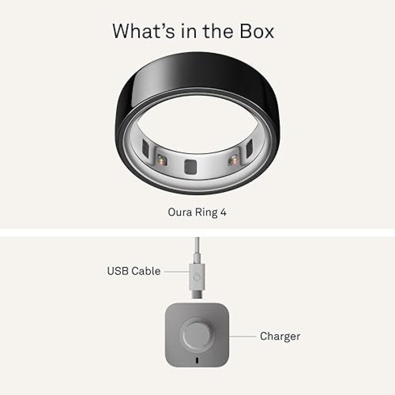 OURA RING GENERATION 4 BLACK SIZE 11 SLEEP, ACTIVITY, WOMEN S HEALTH TRACKER, AI ADVISOR, 8-DAY BATT