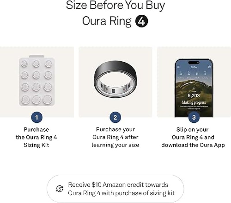 OURA RING 4 STEALTH SIZE 11 SLEEP, ACTIVITY WOMEN S HEALTH TRACKER, AI ADVISOR, 8-DAY BATTERY